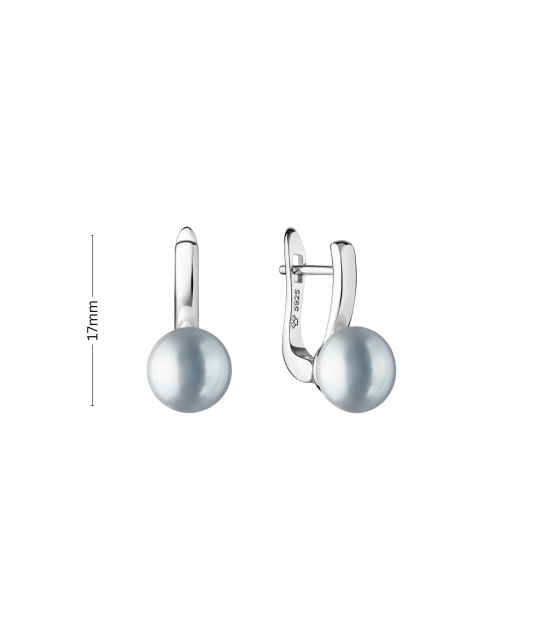 Sterling silver earrings with pearls