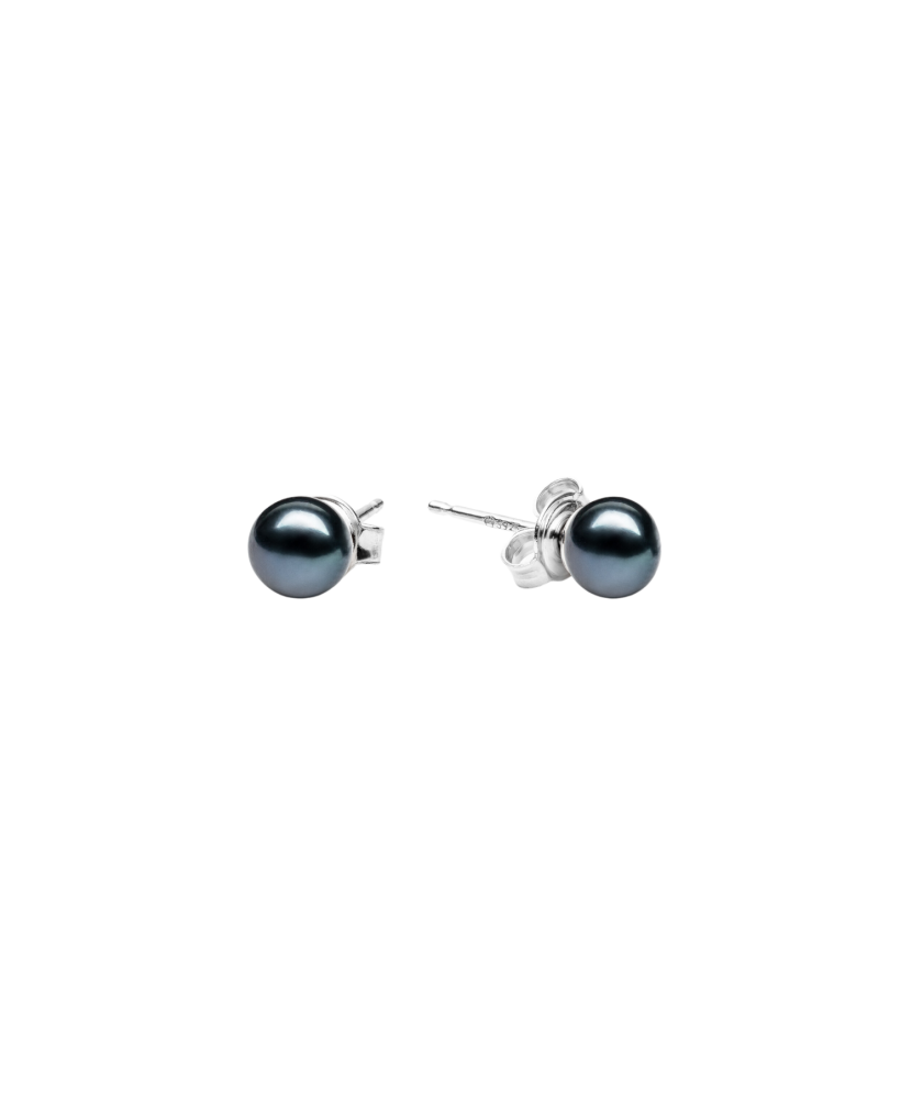 Sterling silver earrings with pearls 6mm