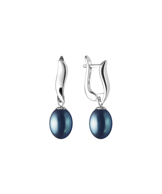 Sterling silver earrings with pearls