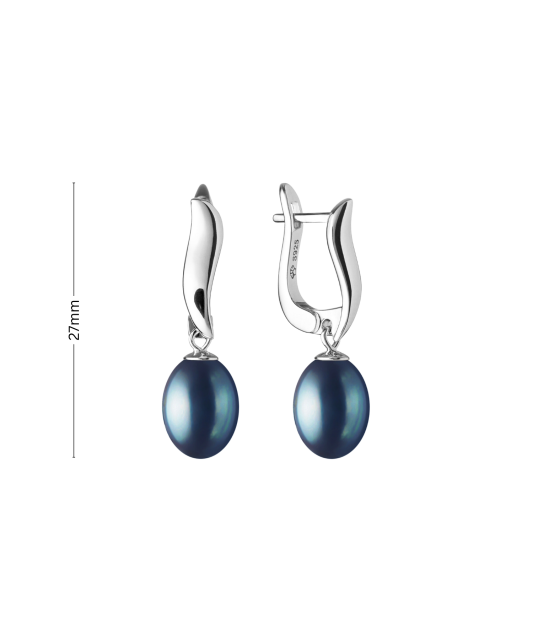 Sterling silver earrings with pearls