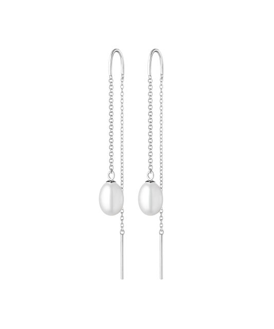 Sterling silver earrings with pearls