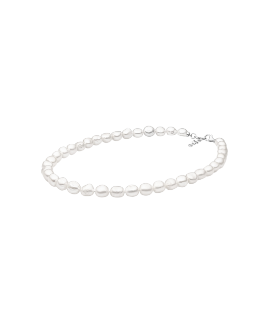 Pearl necklaces with sterling silver