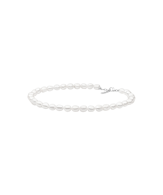 Pearl necklaces with sterling silver