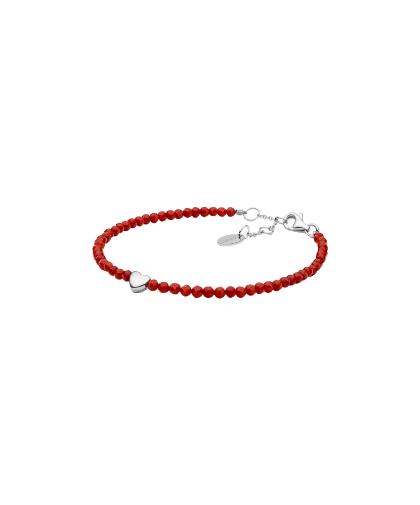 Bracelet with coral and silver