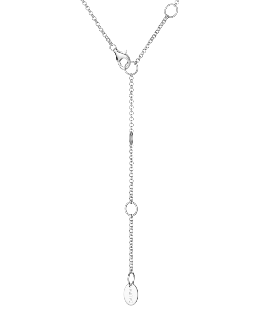 Sterling silver chain with pearl pendant and zircons