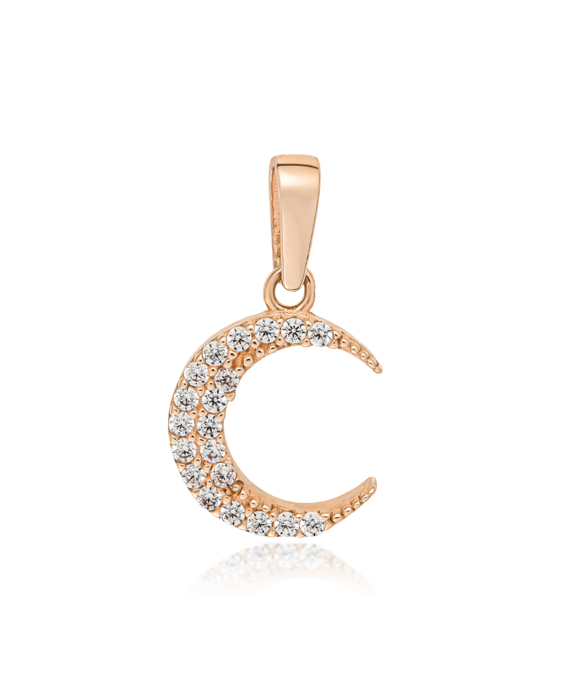 Gold pendant with zircons