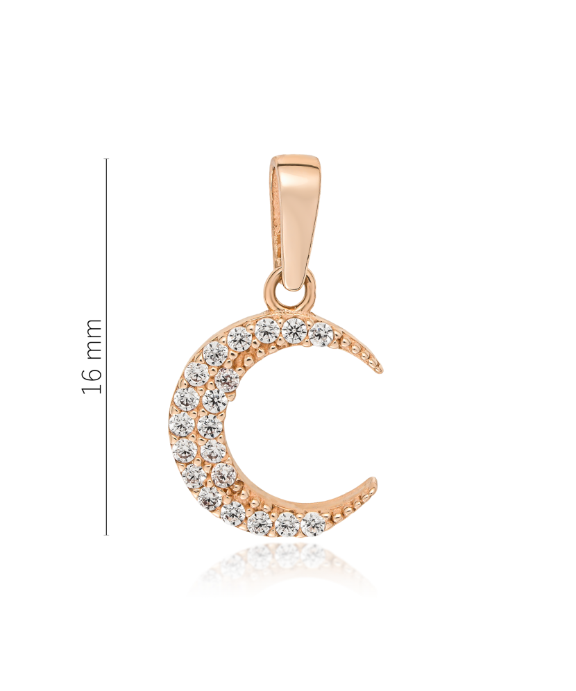 Gold pendant with zircons