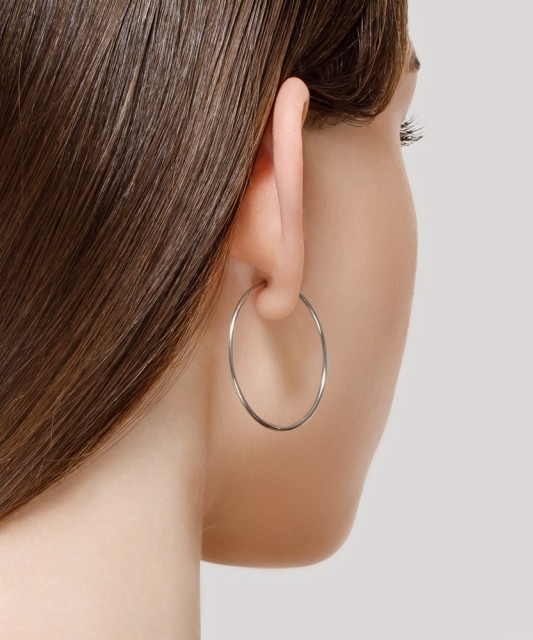 Sidabriniai auskarai rinkutės 35mm - Sidabriniai auskarai - Goldinga