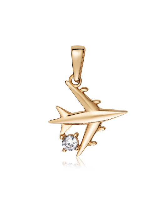 Золотой подвеска с цирконами