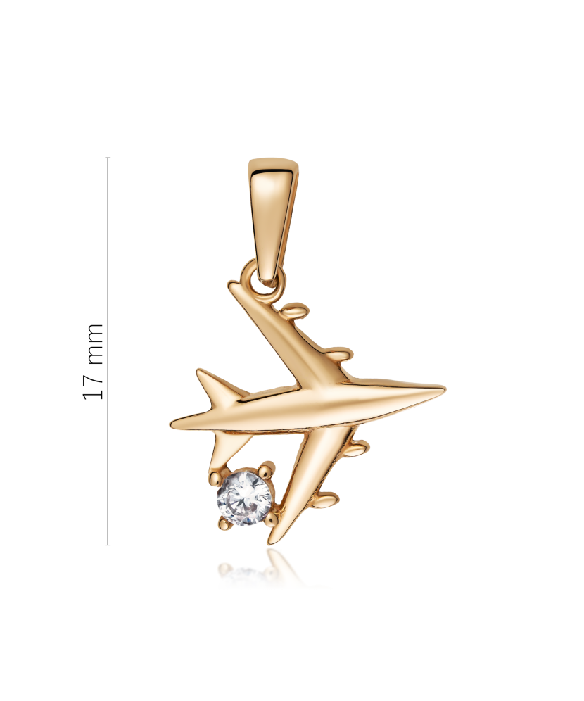 Gold pendant with zircons