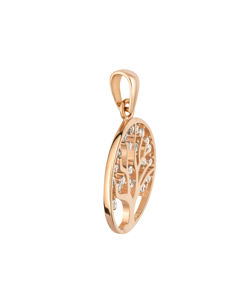 Gold pendant with zircons "Tree of life"