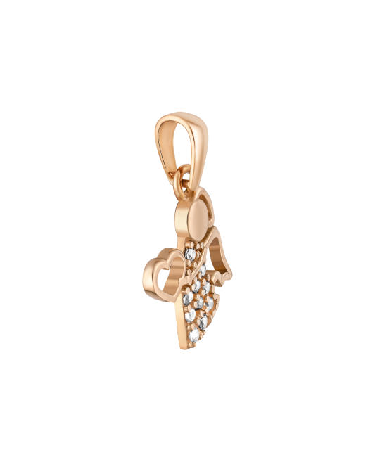 Gold pendant with zircons "angel"