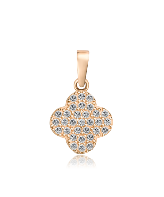 Gold pendant with zircons