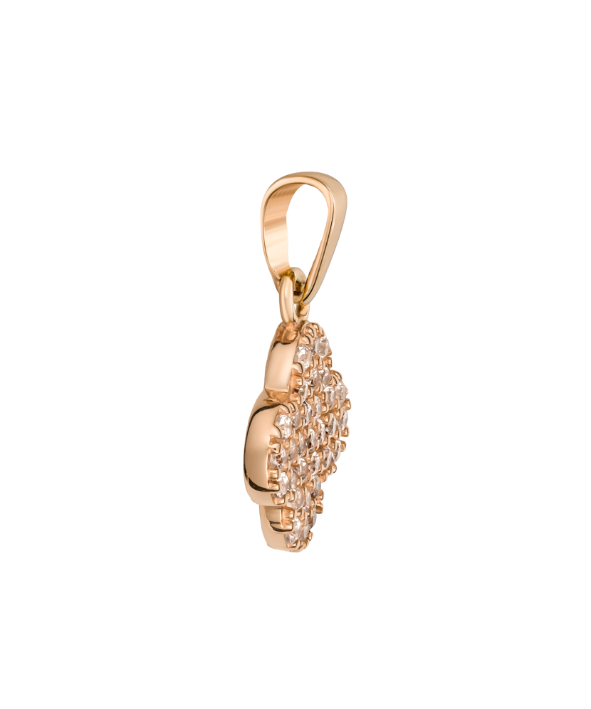 Gold pendant with zircons
