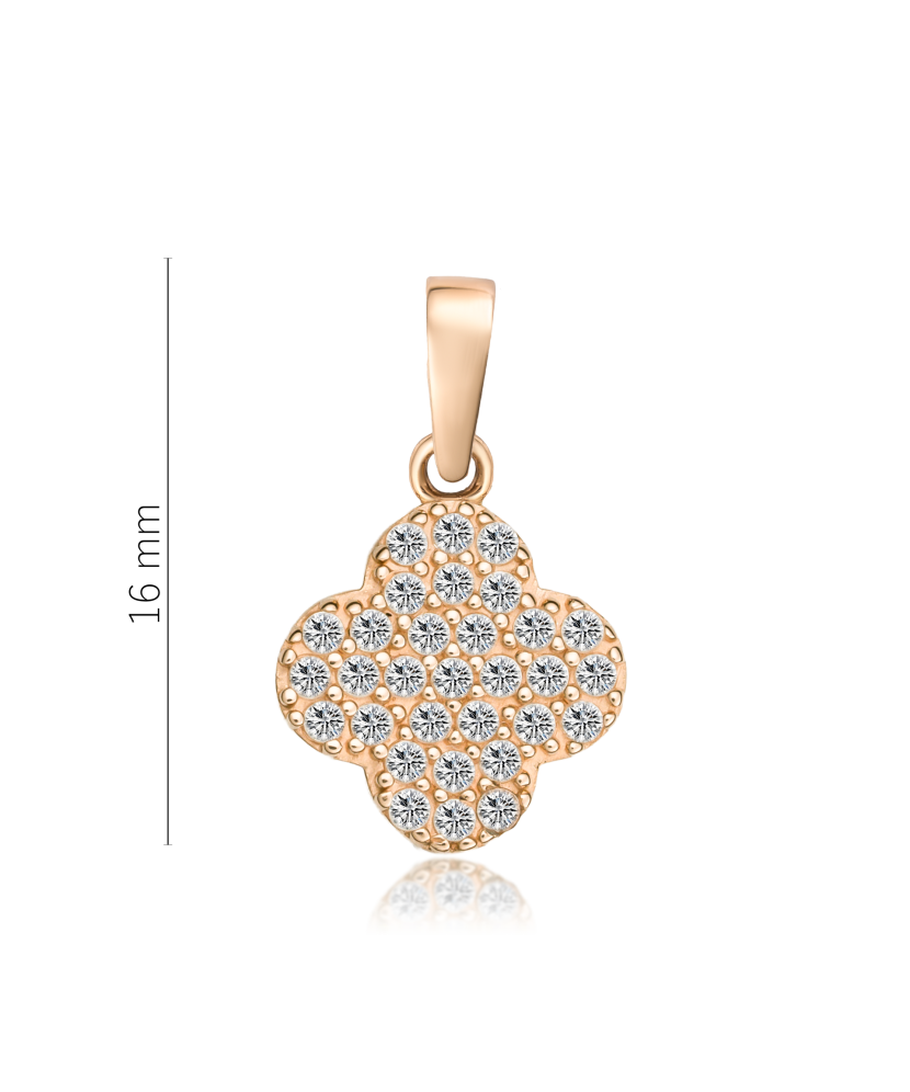 Gold pendant with zircons