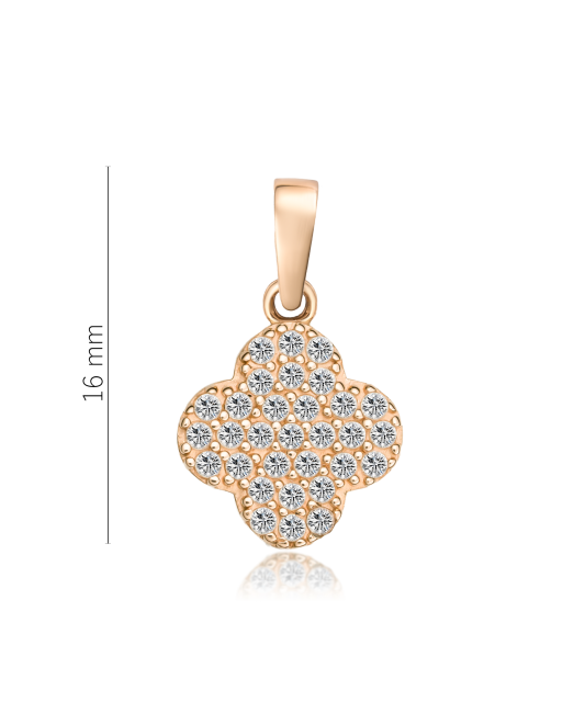 Gold pendant with zircons