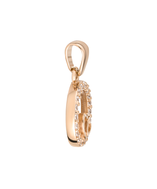 Gold pendant with zircons