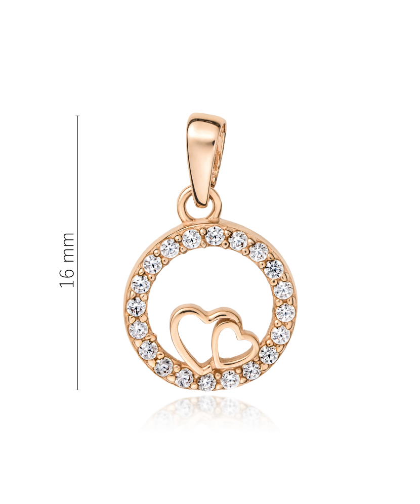 Gold pendant with zircons