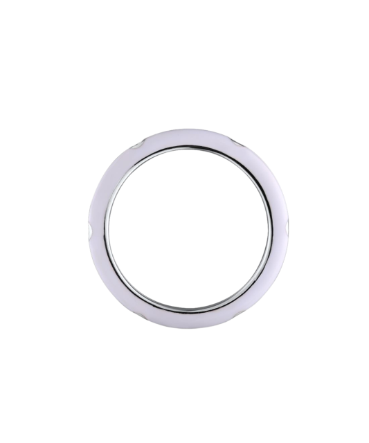 Sterling silver ring with enemal and zircons