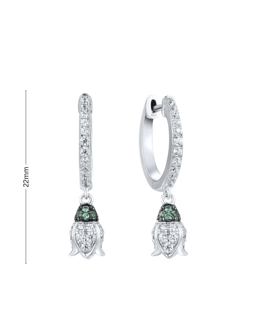 Sterling Silver earrings with zircons and spinels