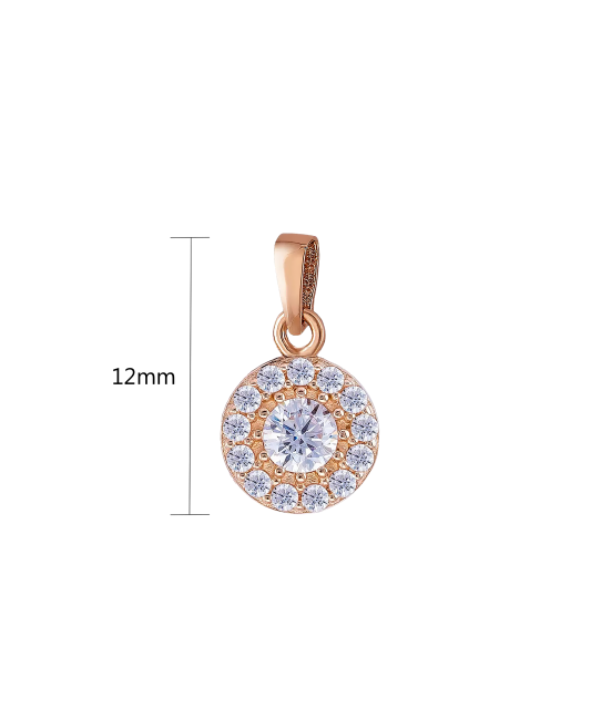 Gold pendant with zircons