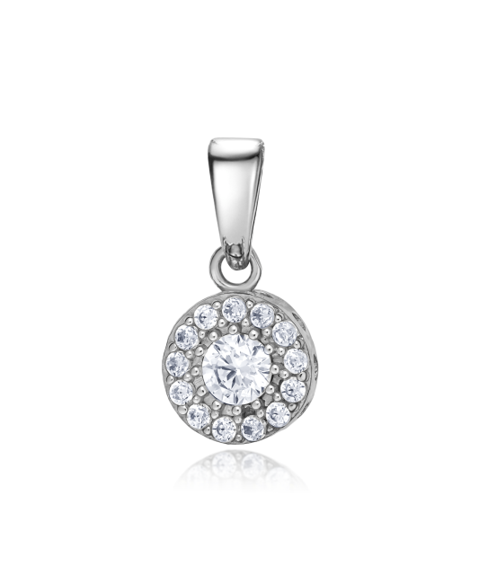 Gold pendant with zircons