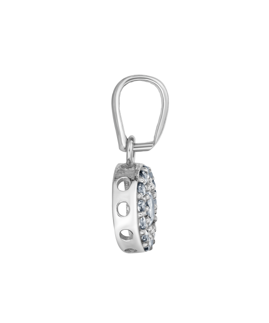 White gold pendant with zircons
