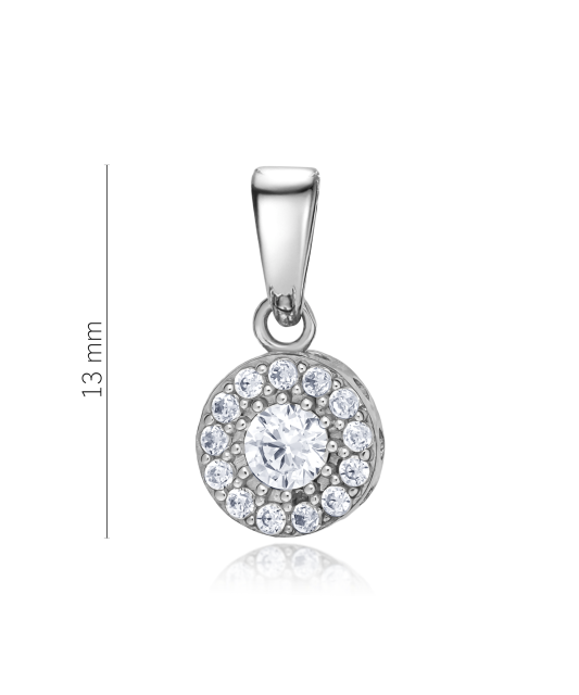 Gold pendant with zircons