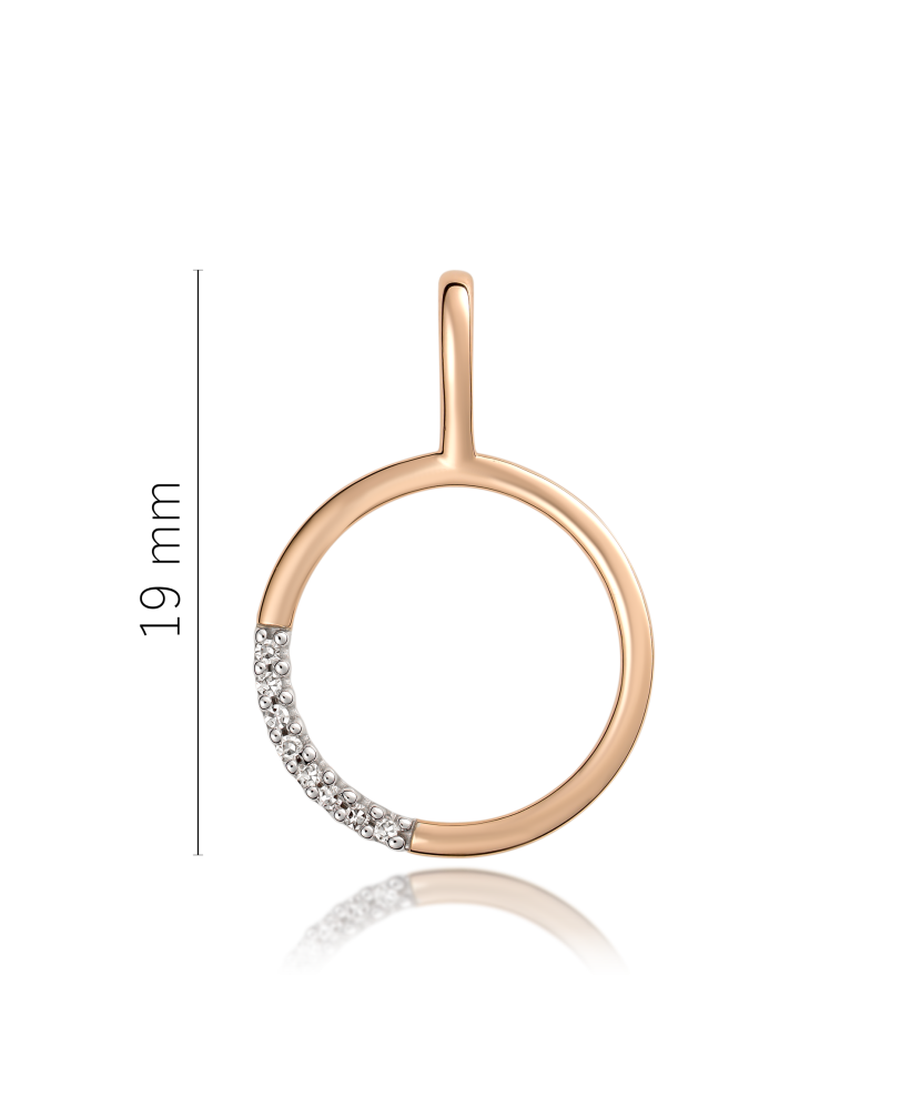 Gold pendant with diamonds