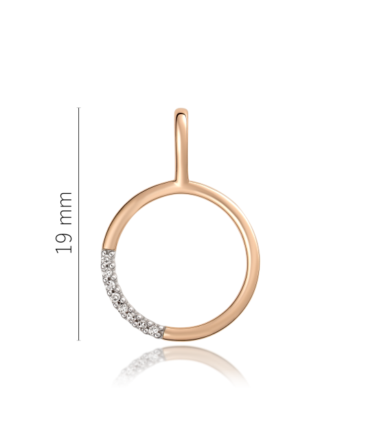 Gold pendant with diamonds