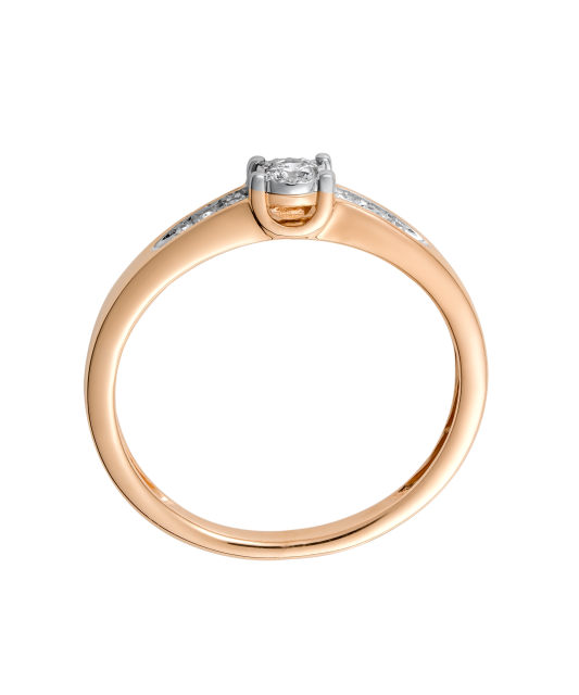 Gold ring with diamonds