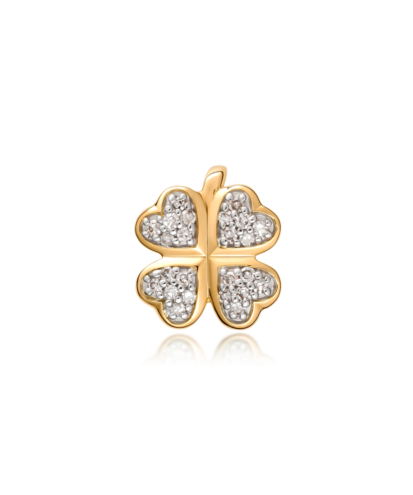 Yellow Gold pendant with diamonds and sapphire