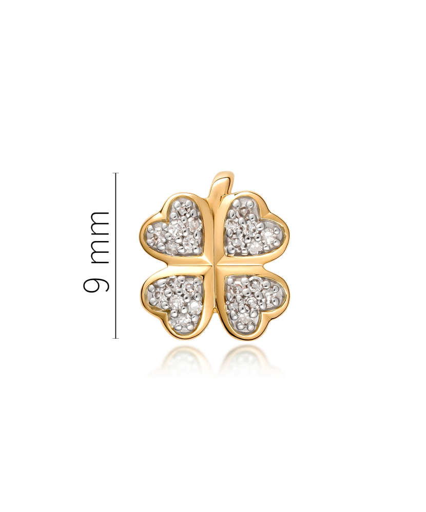 Yellow Gold pendant with diamonds and sapphire
