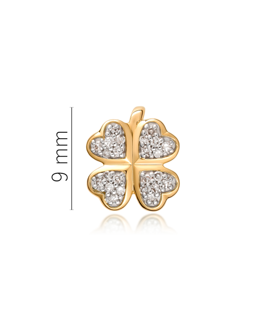 Yellow Gold pendant with diamonds and sapphire
