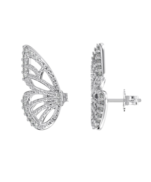 Sterling silver earrings with zircons