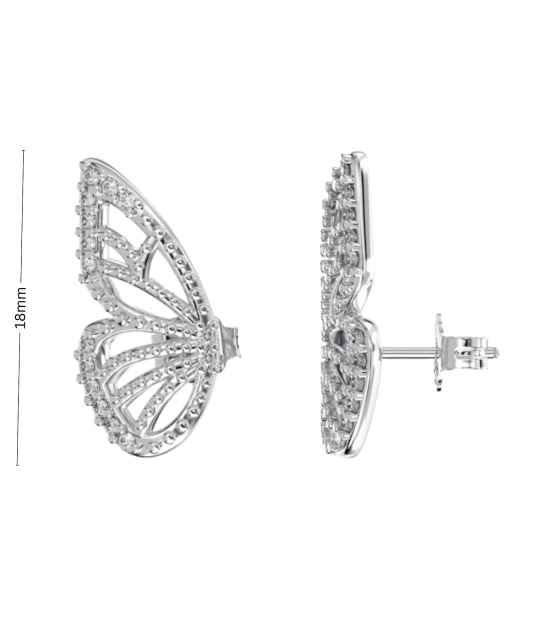 Sterling silver earrings with zircons