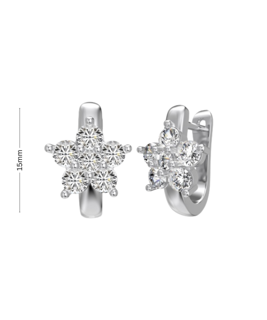 Sterling silver earrings with zircons