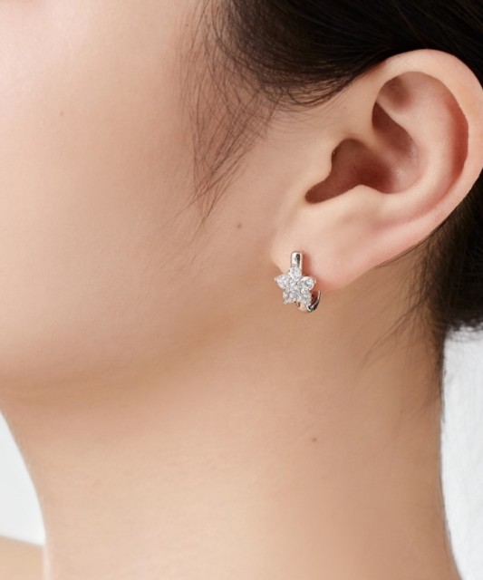 Sterling silver earrings with zircons
