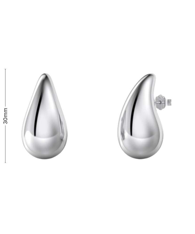 Hopeiset korvakorut 30mm