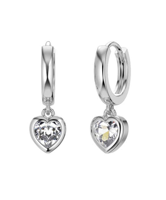 Sterling silver earrings with zircons