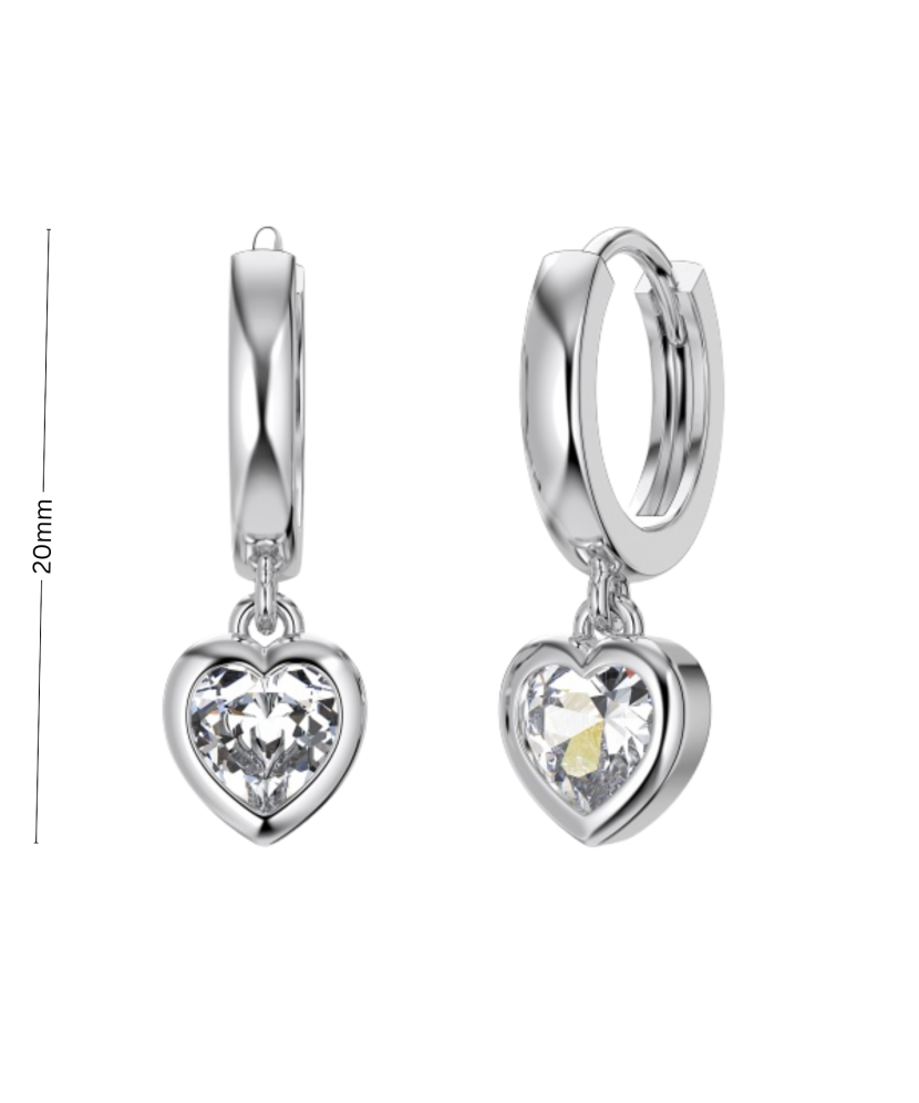 Sterling silver earrings with zircons