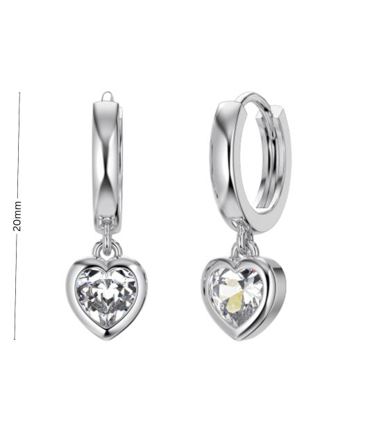 Sterling silver earrings with zircons