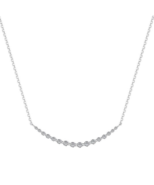 Sterling silver chain with zirconium pendant
