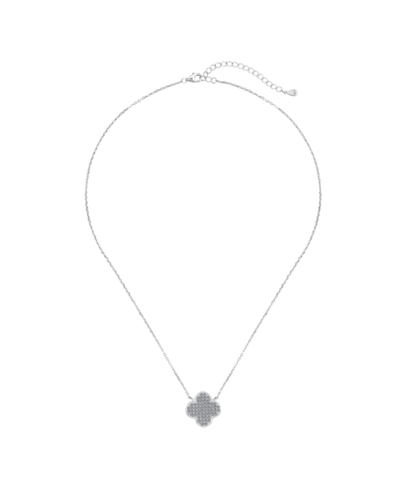 Sterling silver chain with zirconium pendant