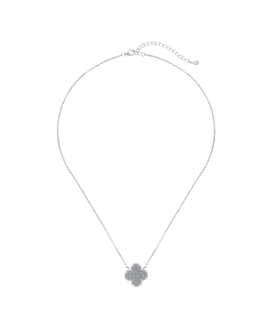 Sterling silver chain with zirconium pendant
