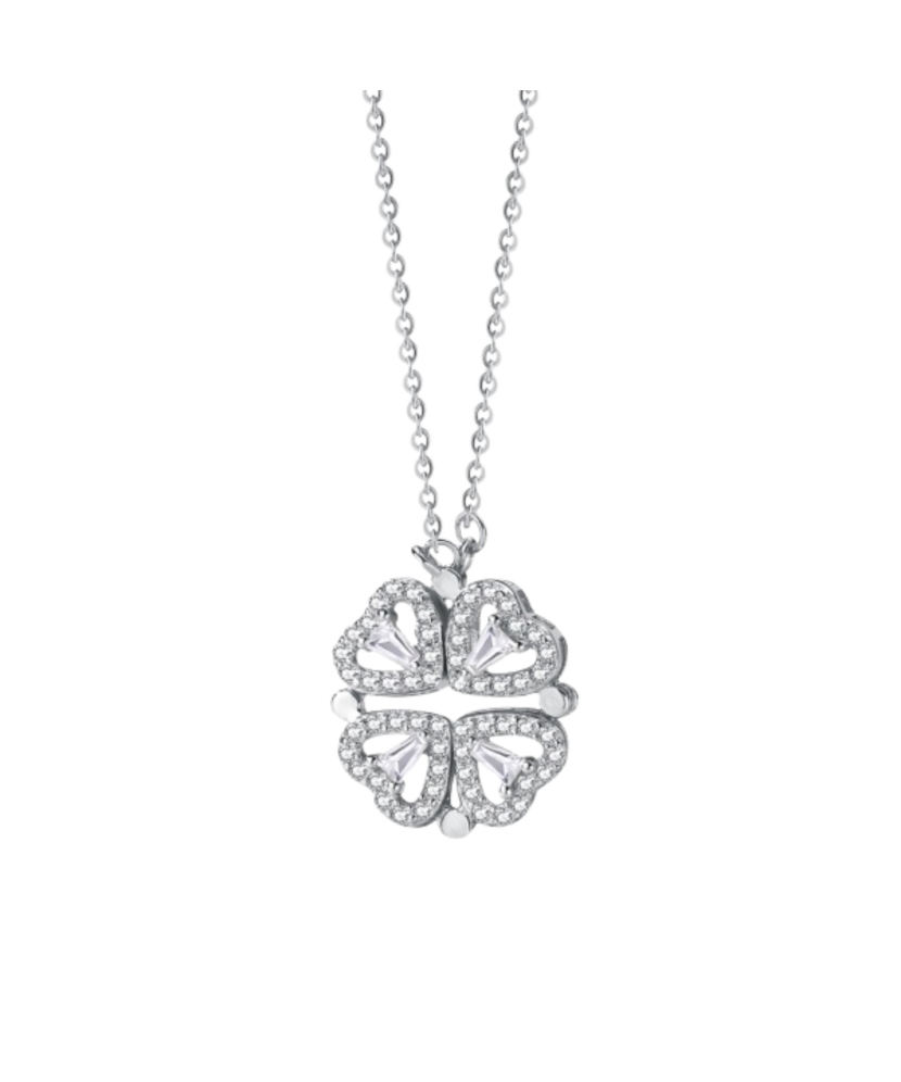 Sterling silver chain with zirconium pendant