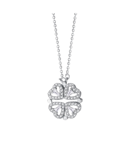 Sterling silver chain with zirconium pendant