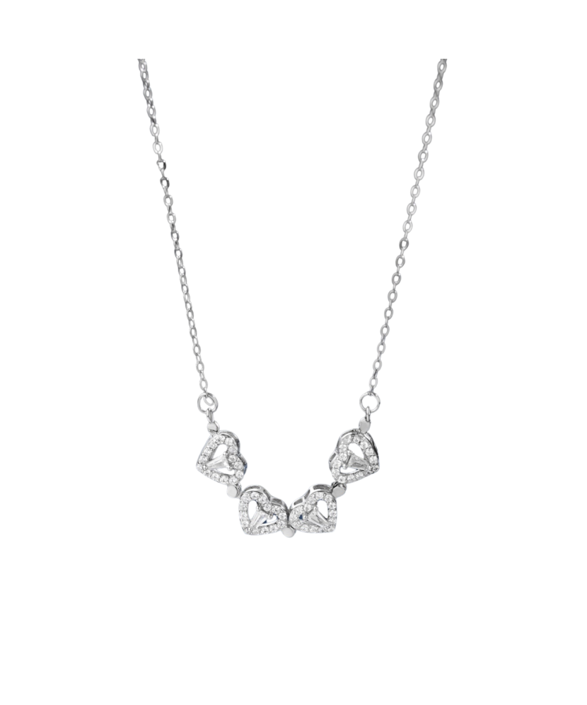 Sterling silver chain with zirconium pendant