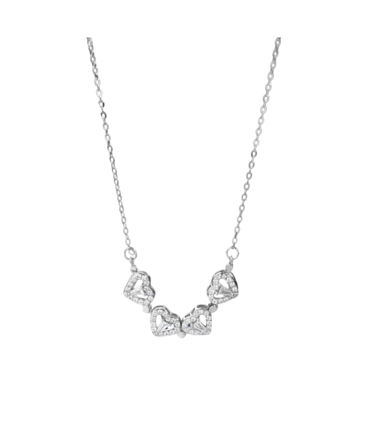 Sterling silver chain with zirconium pendant