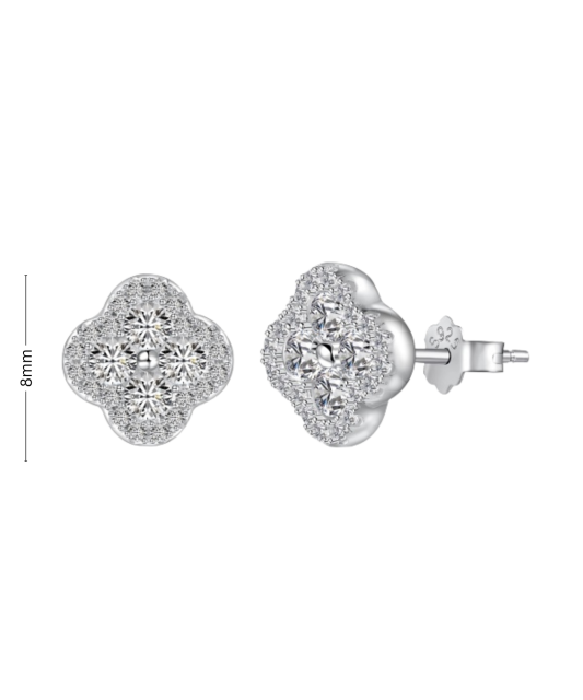 Sterling silver earrings with zircons